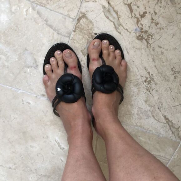 Chanel Camelia flip flop jelly sandal sz 40 - Picture 7 of 7
